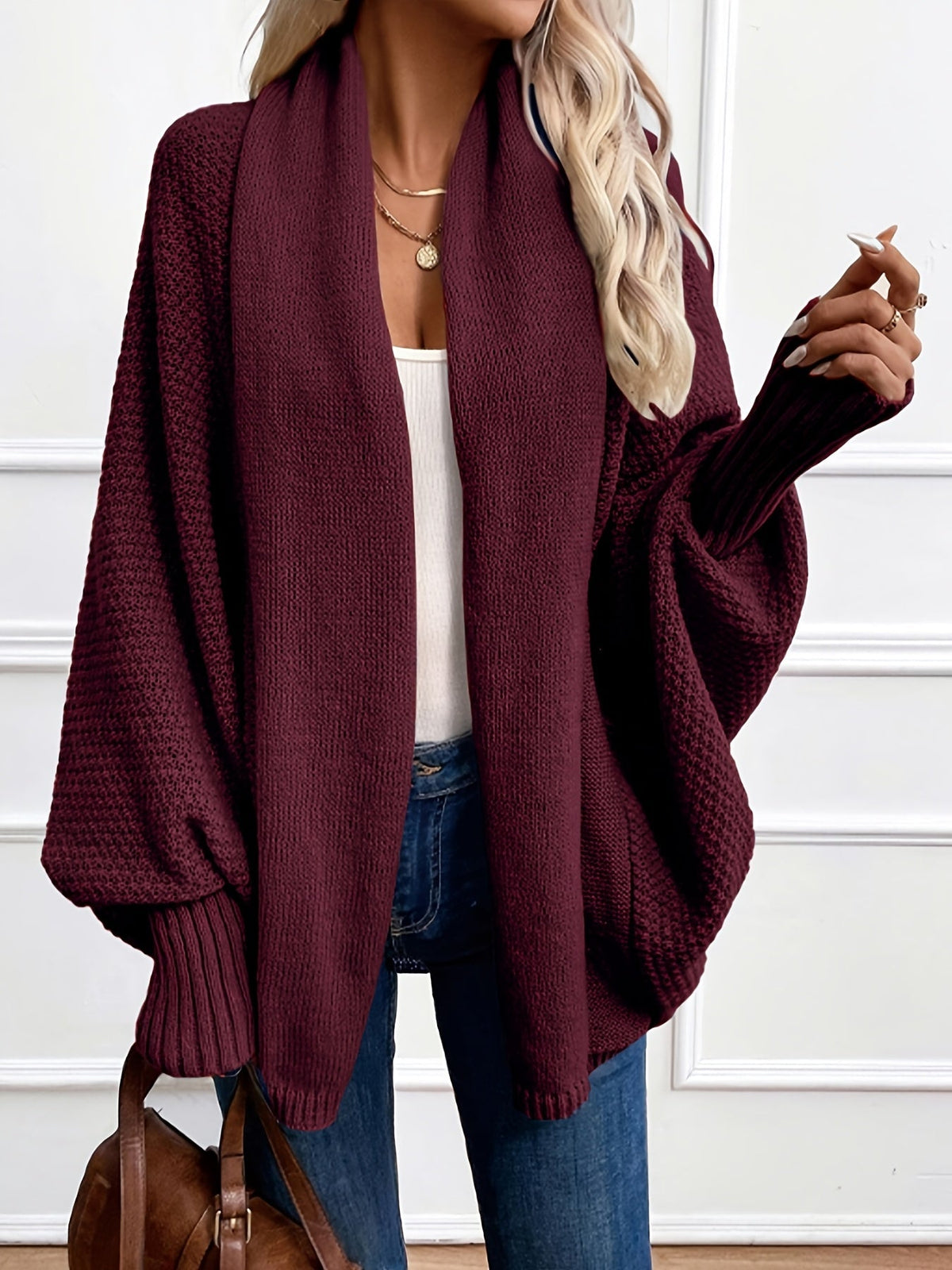 Damen Cardigan mit Schalkragen – Relaxed Fit