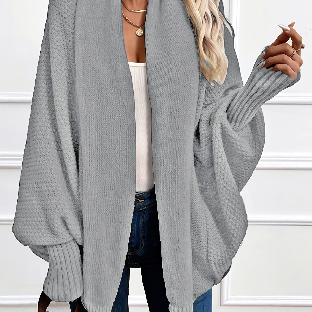 Damen Cardigan mit Schalkragen – Relaxed Fit
