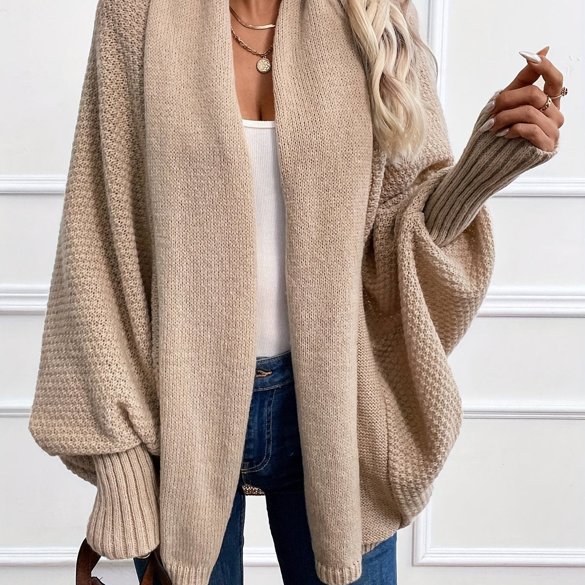 Damen Cardigan mit Schalkragen – Relaxed Fit