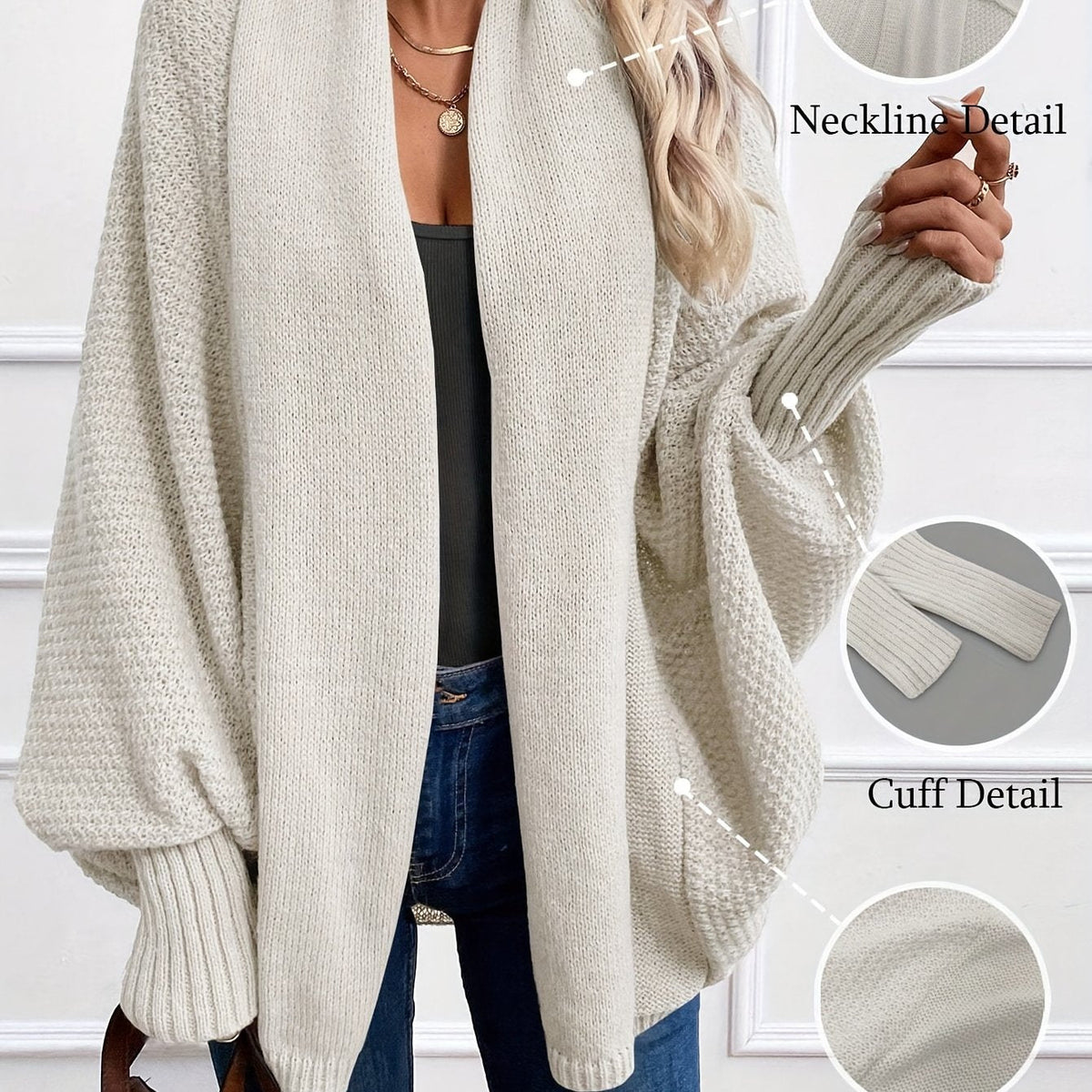 Damen Cardigan mit Schalkragen – Relaxed Fit