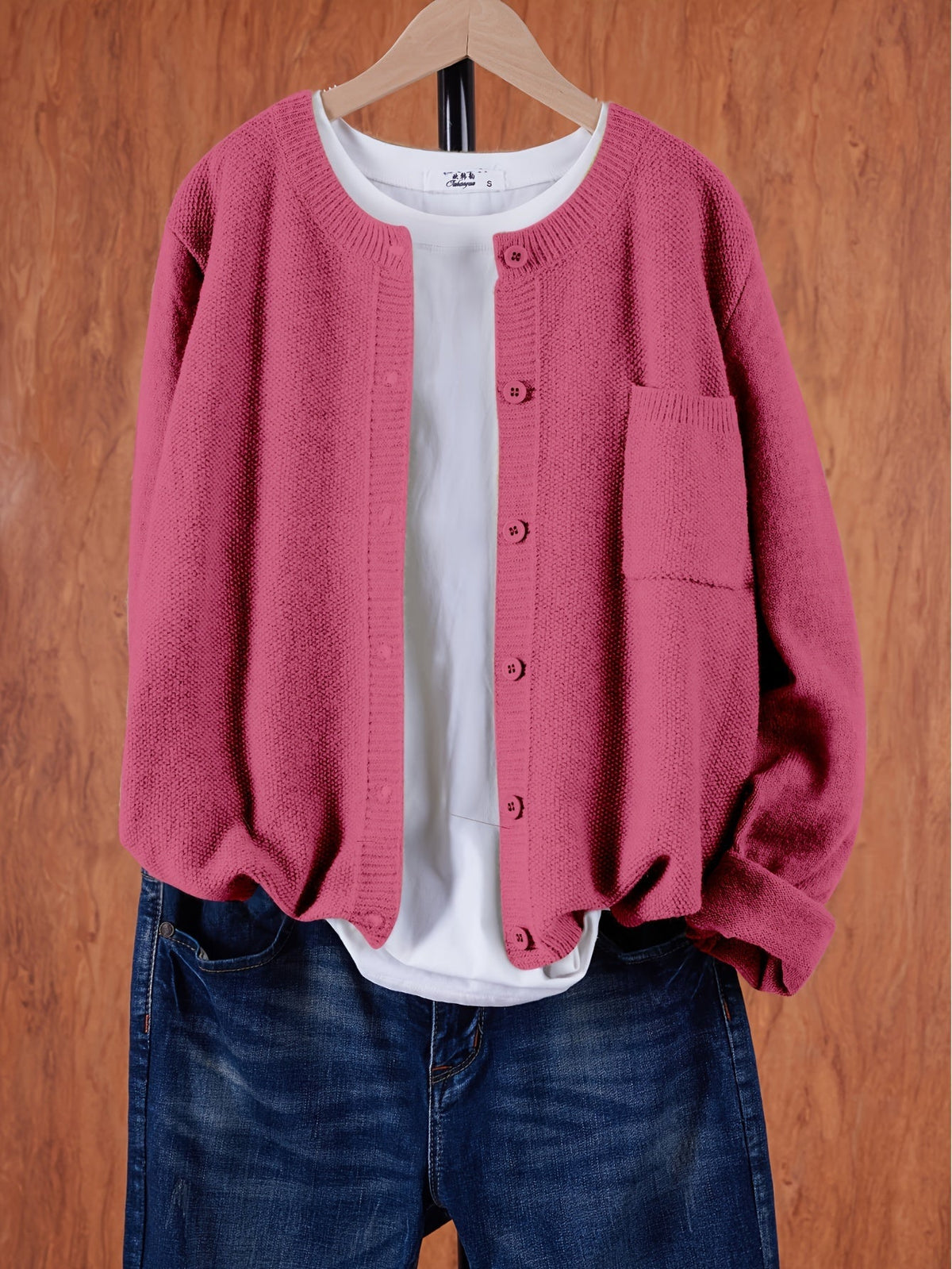 Damen Cardigan mit Knopfleiste – Slim Fit