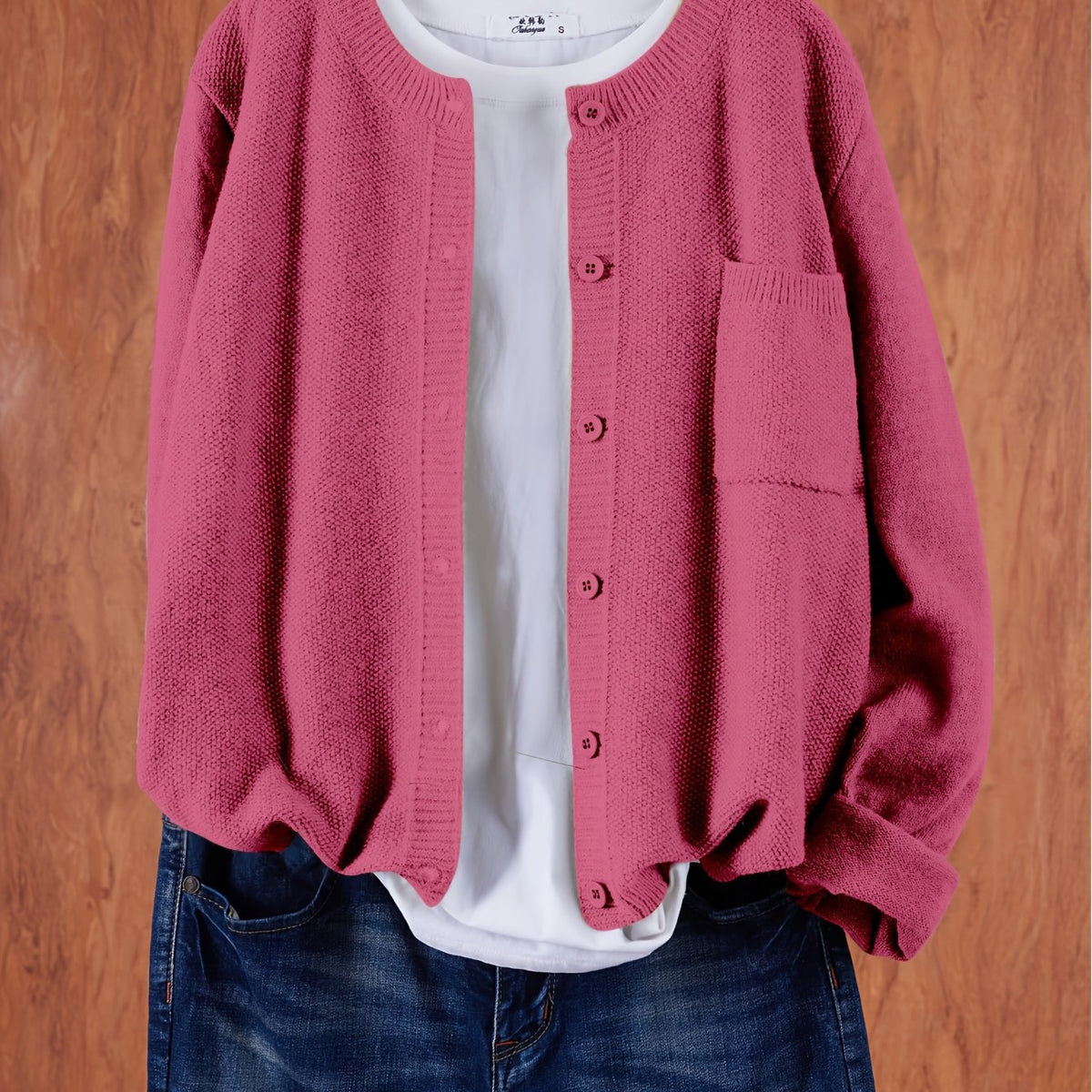 Damen Cardigan mit Knopfleiste – Slim Fit