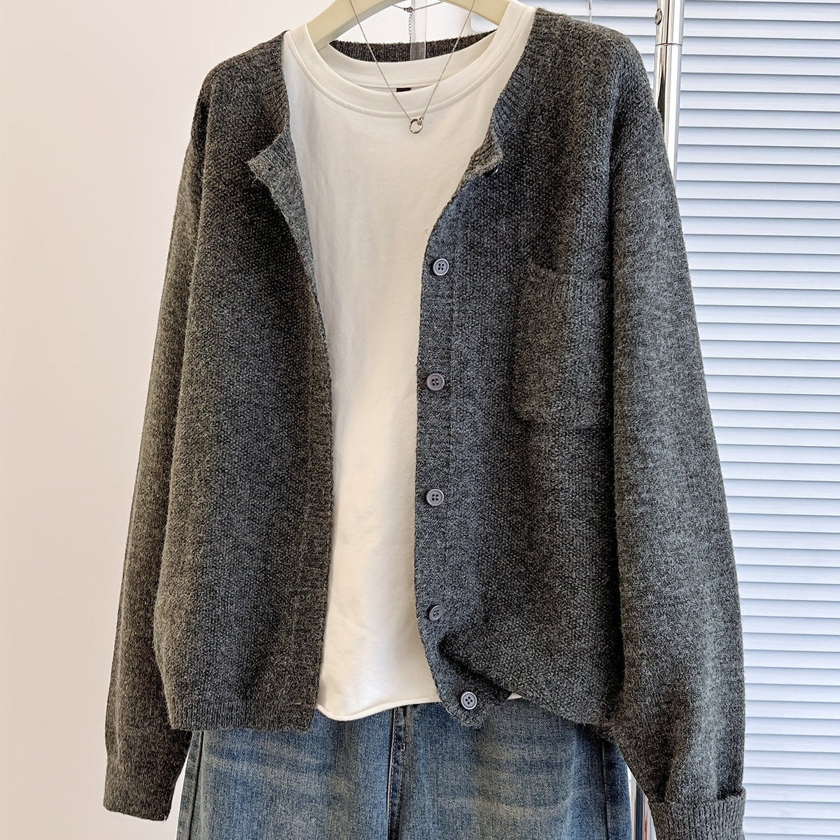 Damen Cardigan mit Knopfleiste – Slim Fit