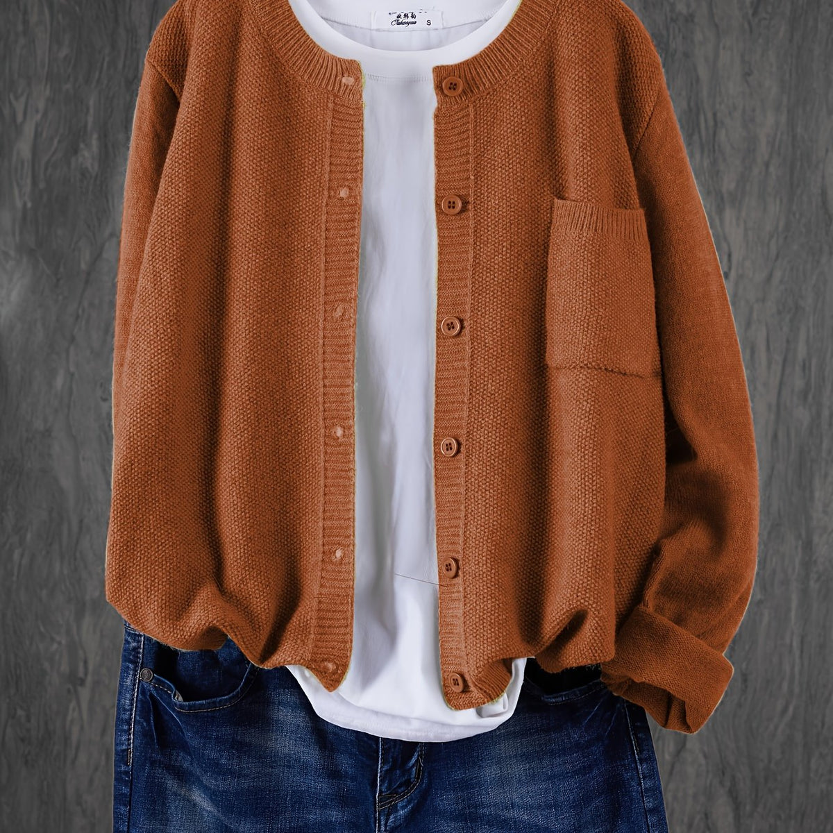 Damen Cardigan mit Knopfleiste – Slim Fit