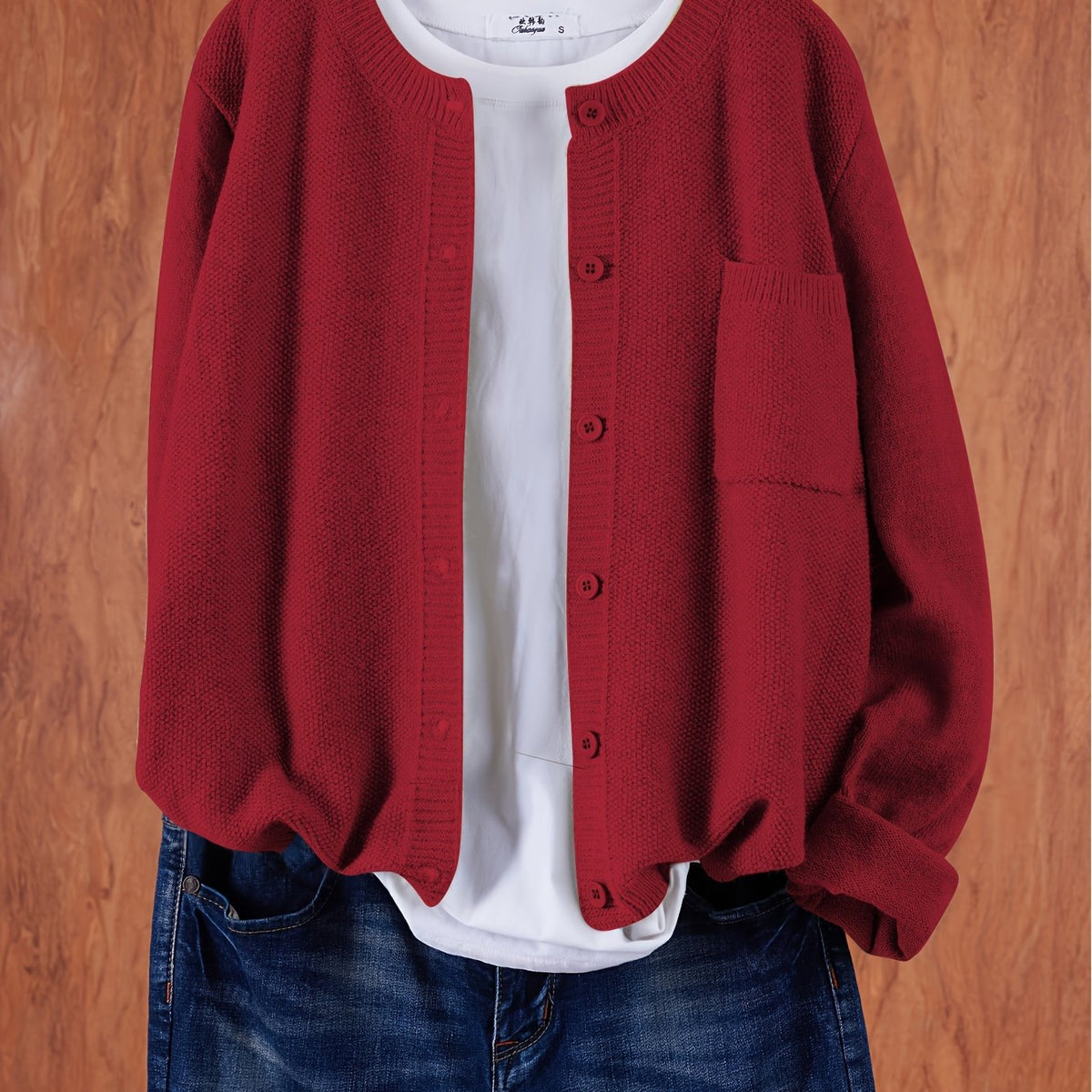Damen Cardigan mit Knopfleiste – Slim Fit