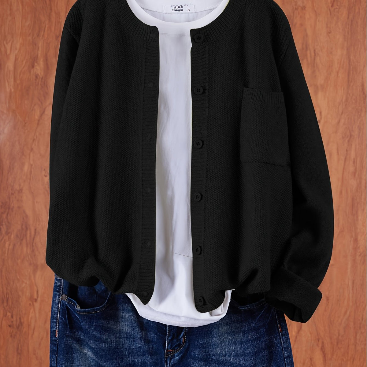 Damen Cardigan mit Knopfleiste – Slim Fit