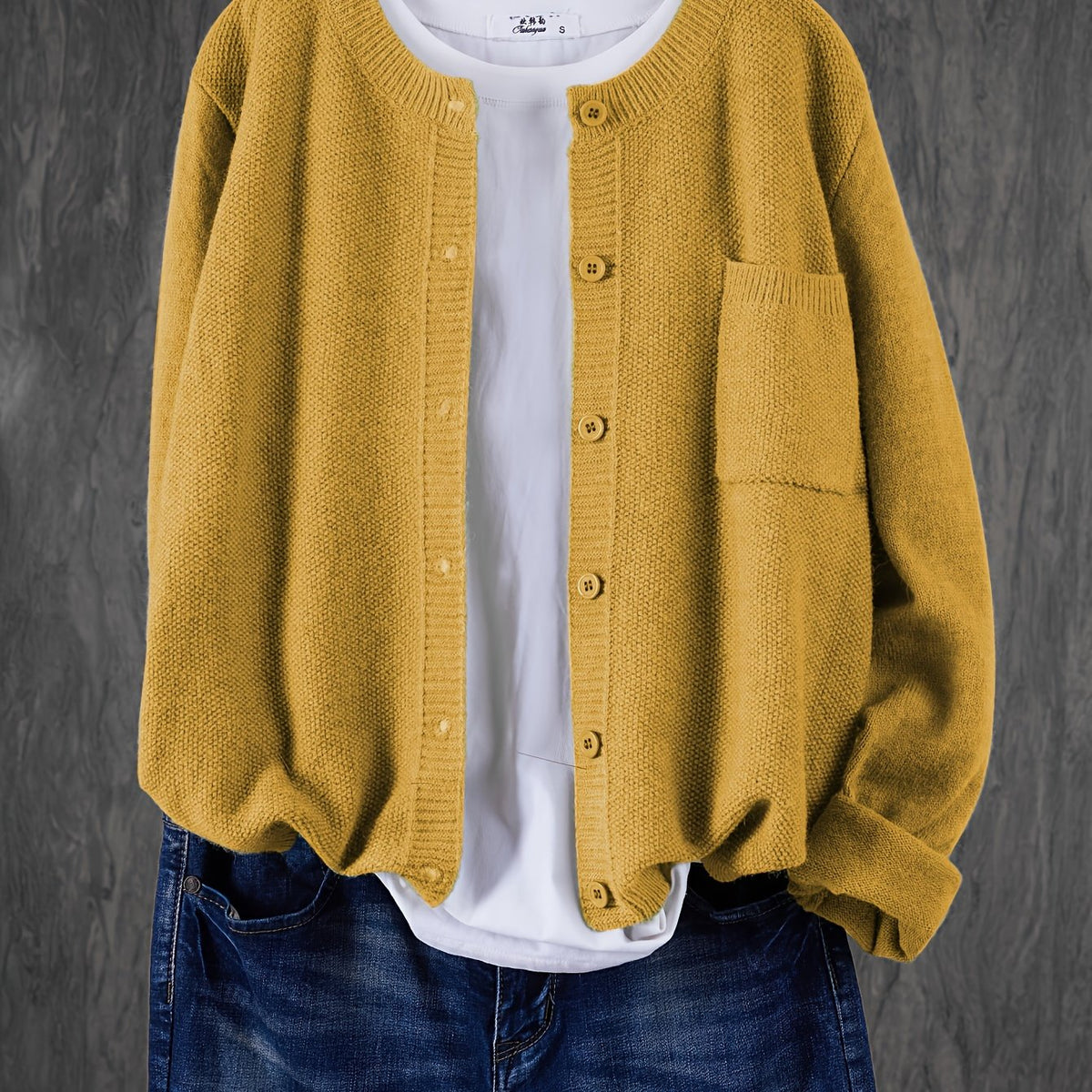 Damen Cardigan mit Knopfleiste – Slim Fit