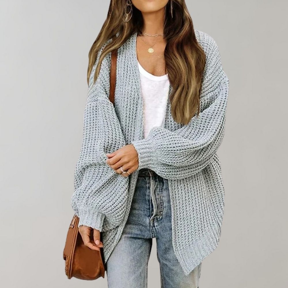 Damen Cardigan mit offener Front – Relaxed Fit