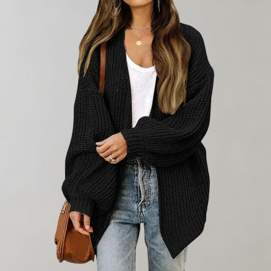 Damen Cardigan mit offener Front – Relaxed Fit