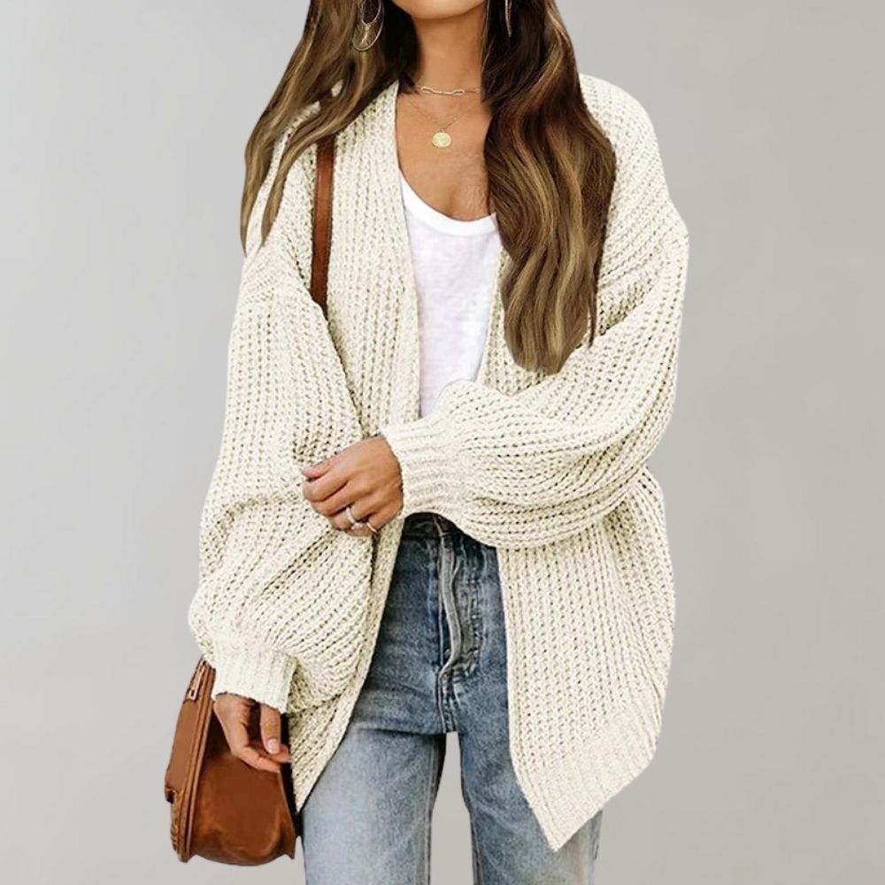 Damen Cardigan mit offener Front – Relaxed Fit
