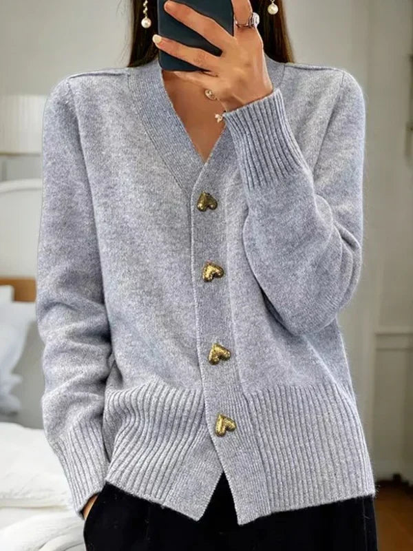 Damen Cardigan mit Zierknöpfen – Regular Fit