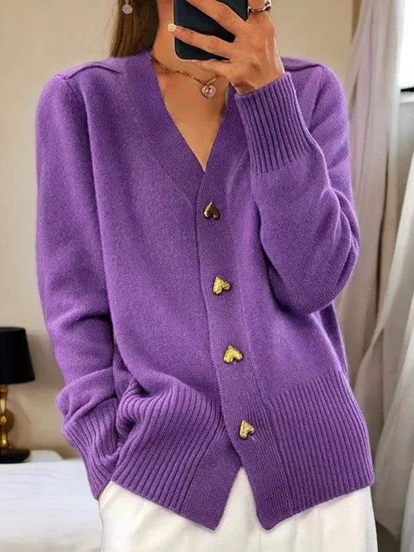 Damen Cardigan mit Zierknöpfen – Regular Fit