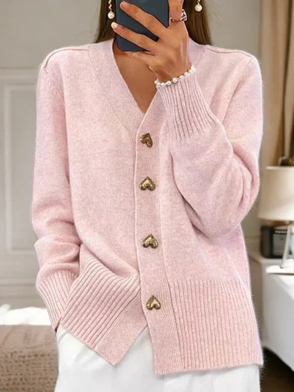 Damen Cardigan mit Zierknöpfen – Regular Fit