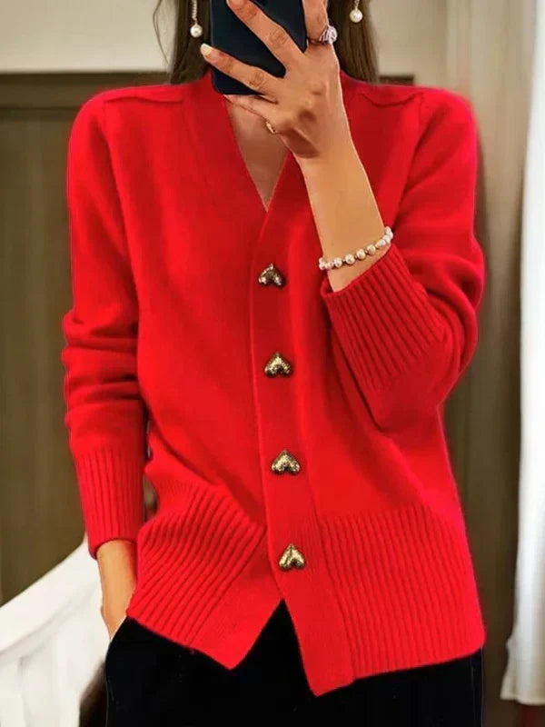 Damen Cardigan mit Zierknöpfen – Regular Fit