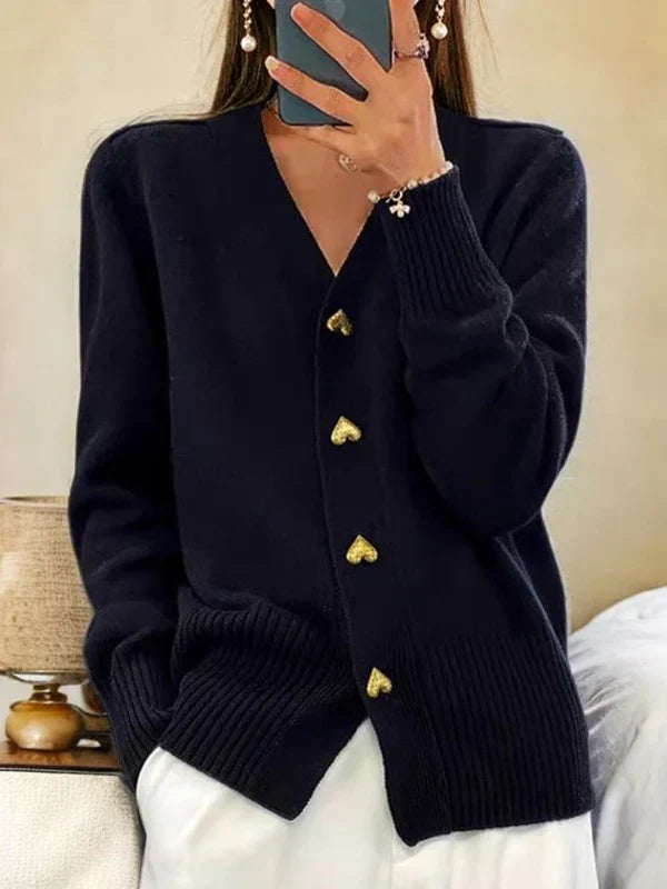 Damen Cardigan mit Zierknöpfen – Regular Fit
