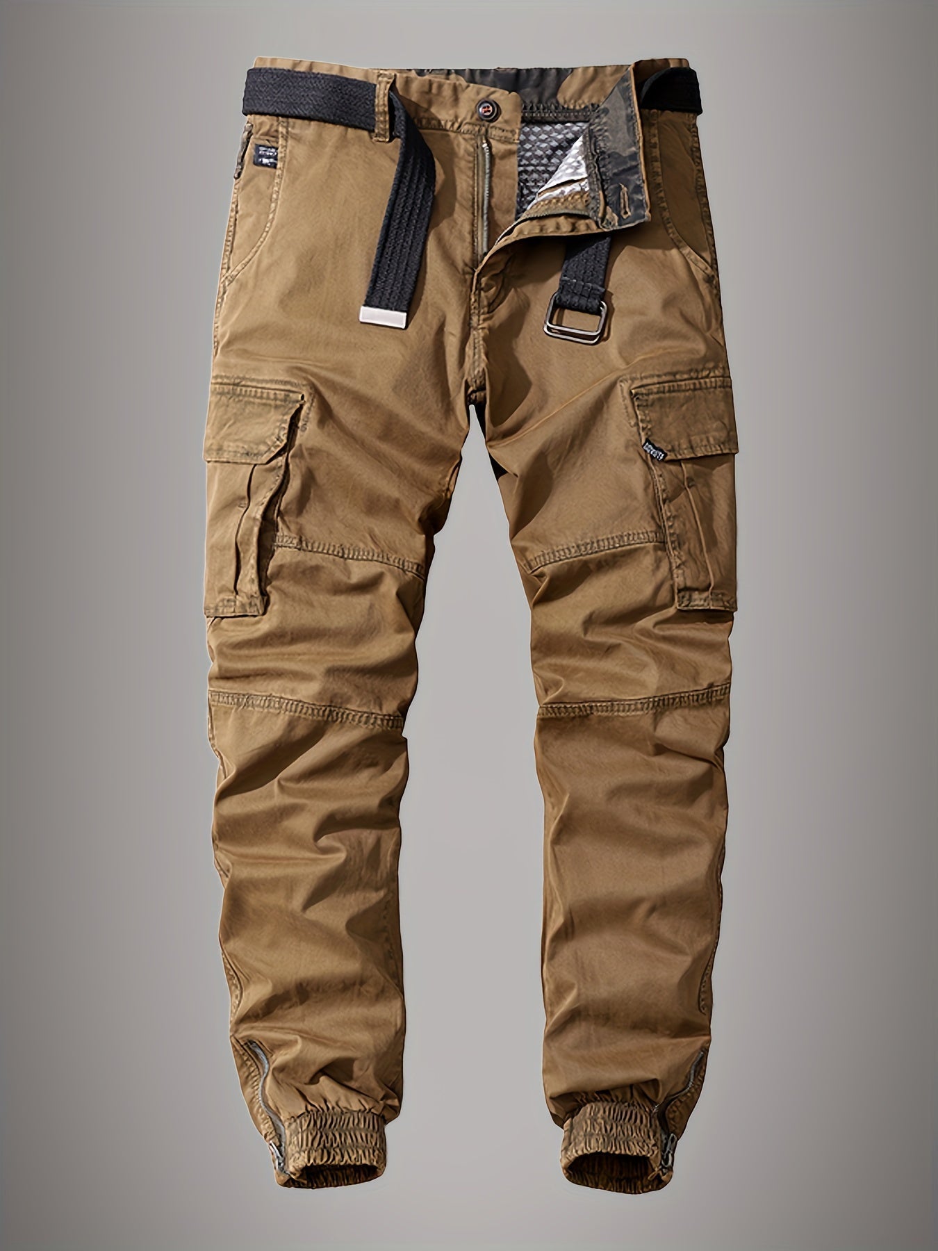 Cargohose Herren Relaxed Fit Freizeit & Alltag Bestickt