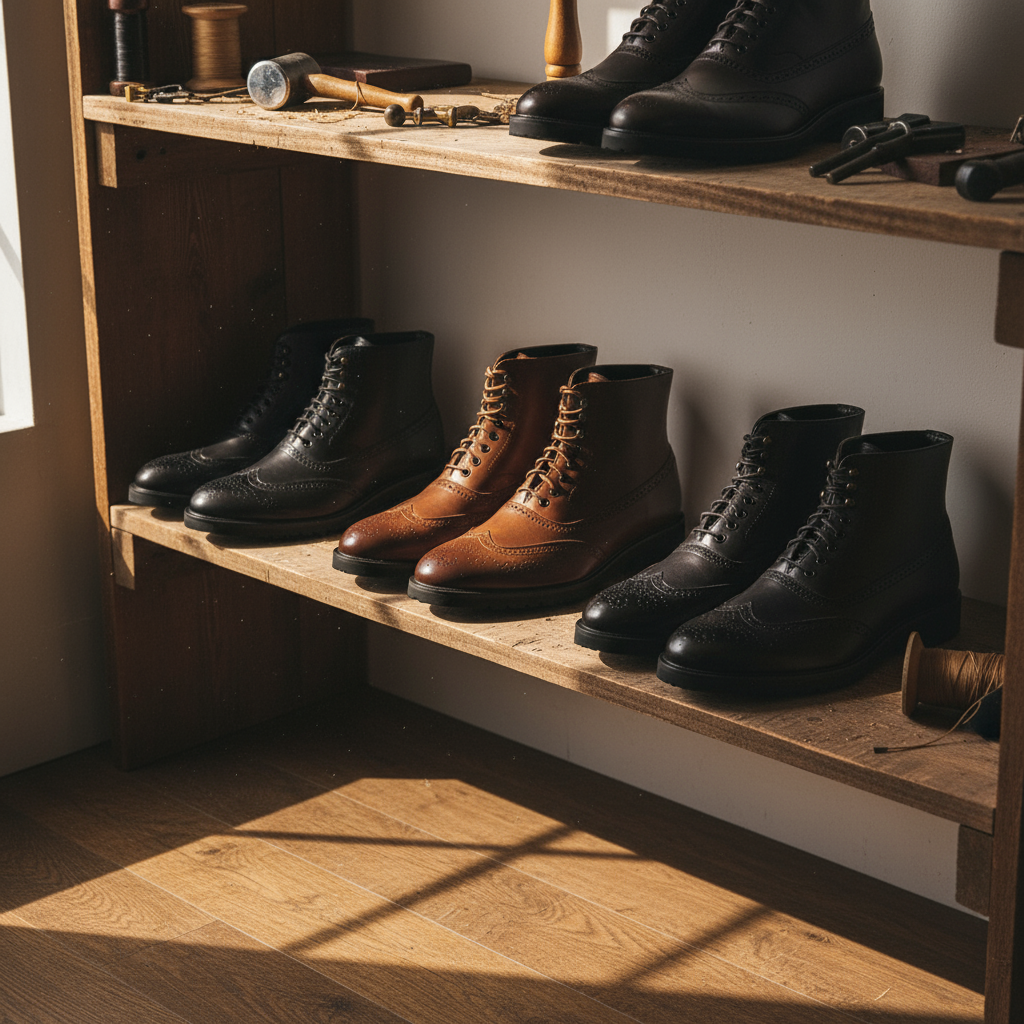 Herren Stiefel mit Broguing-Detail