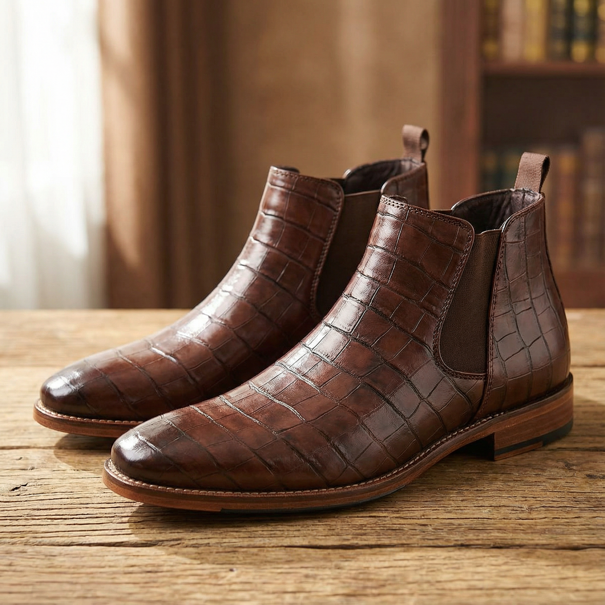 Herren Chelsea Boots mit Prägemuster