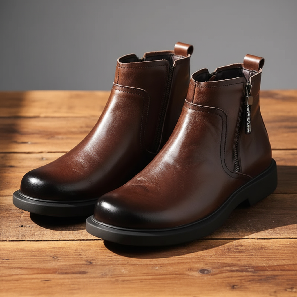 Herren Stiefel mit Seitenreißverschluss und Used-Optik