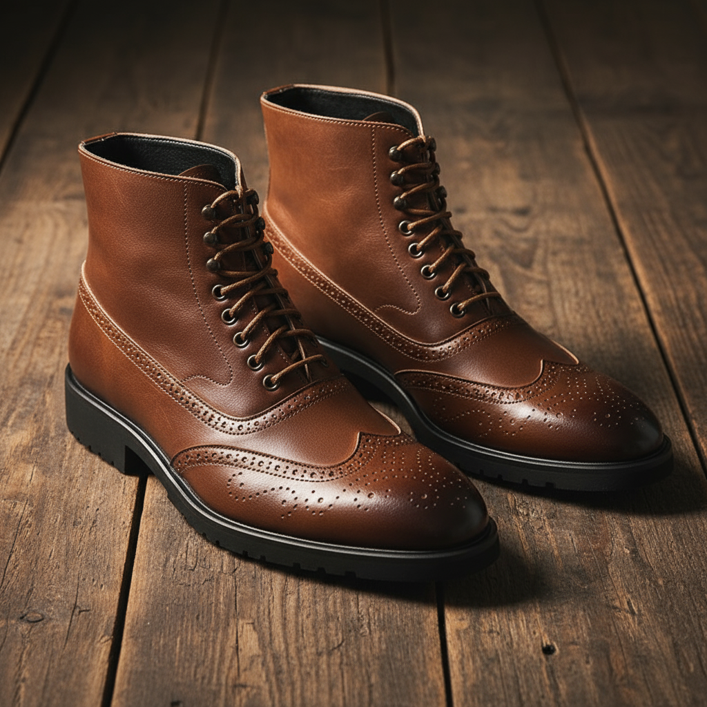 Herren Stiefel mit Broguing-Detail