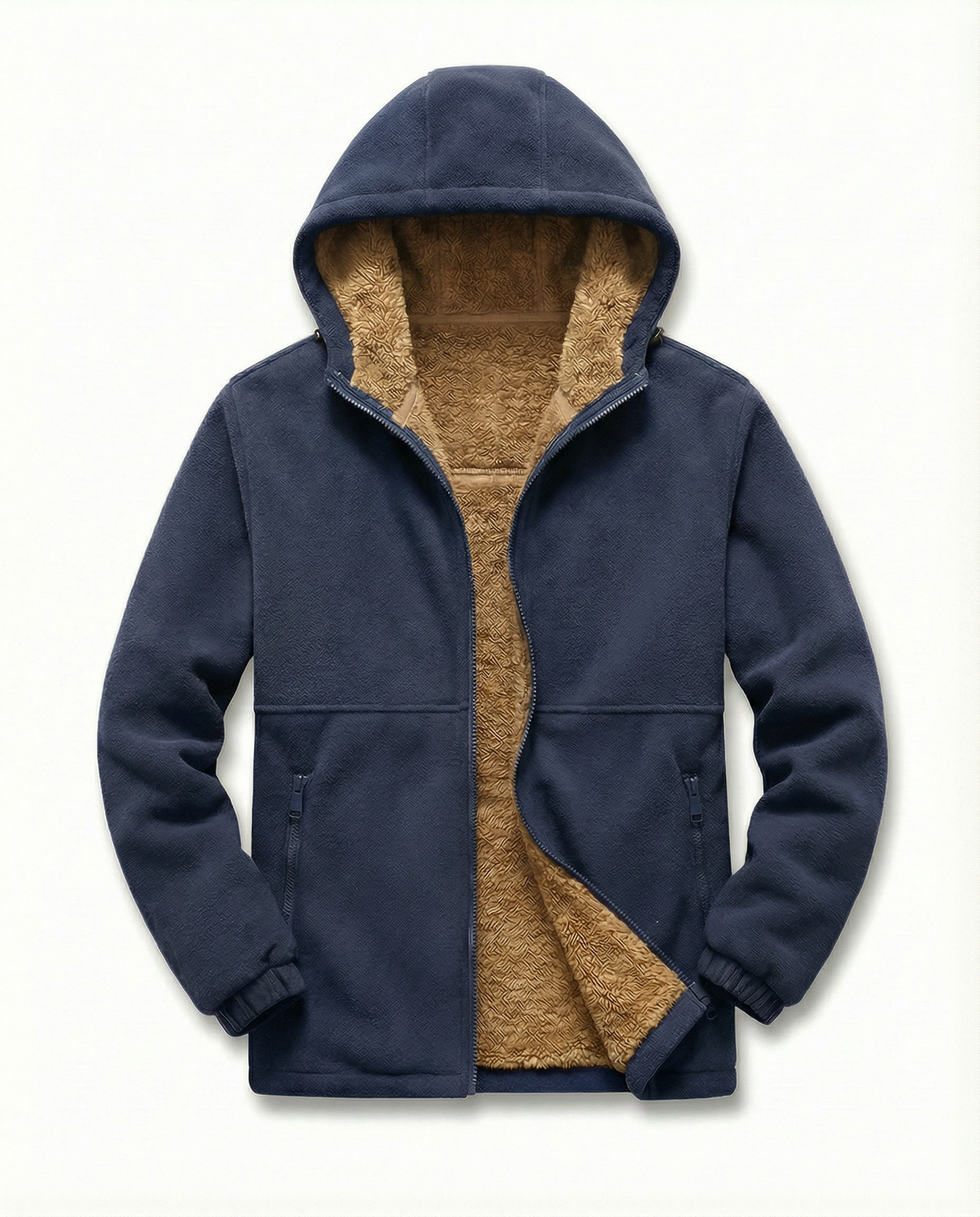 Herren Hoodie mit Fütterung und Reißverschluss