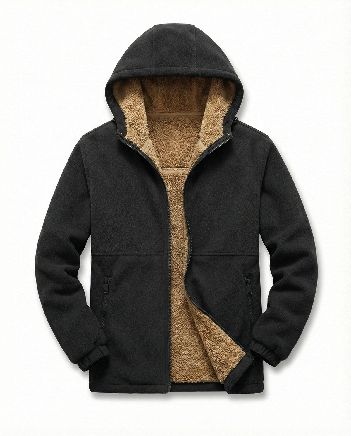 Herren Hoodie mit Fütterung und Reißverschluss
