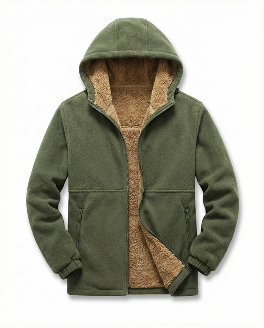 Herren Hoodie mit Fütterung und Reißverschluss