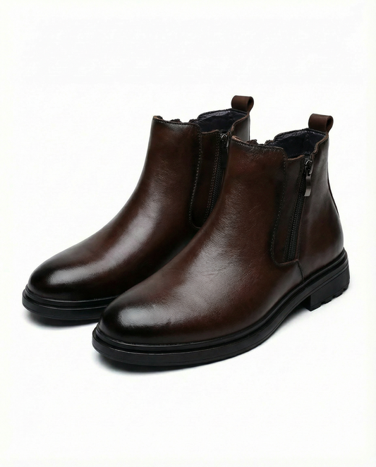 Herren Stiefel mit schlichtem Design und Seitenreißverschluss
