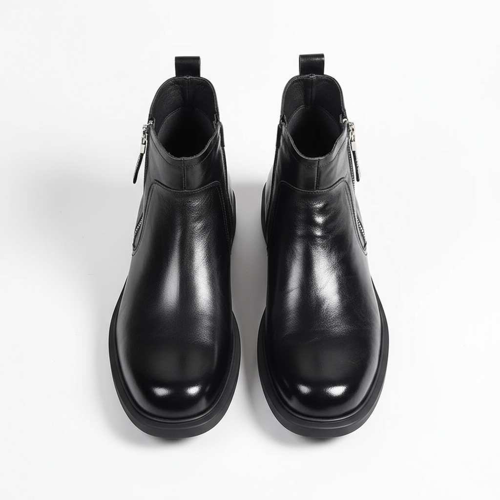 Herren Stiefel mit Seitenreißverschluss und Used-Optik