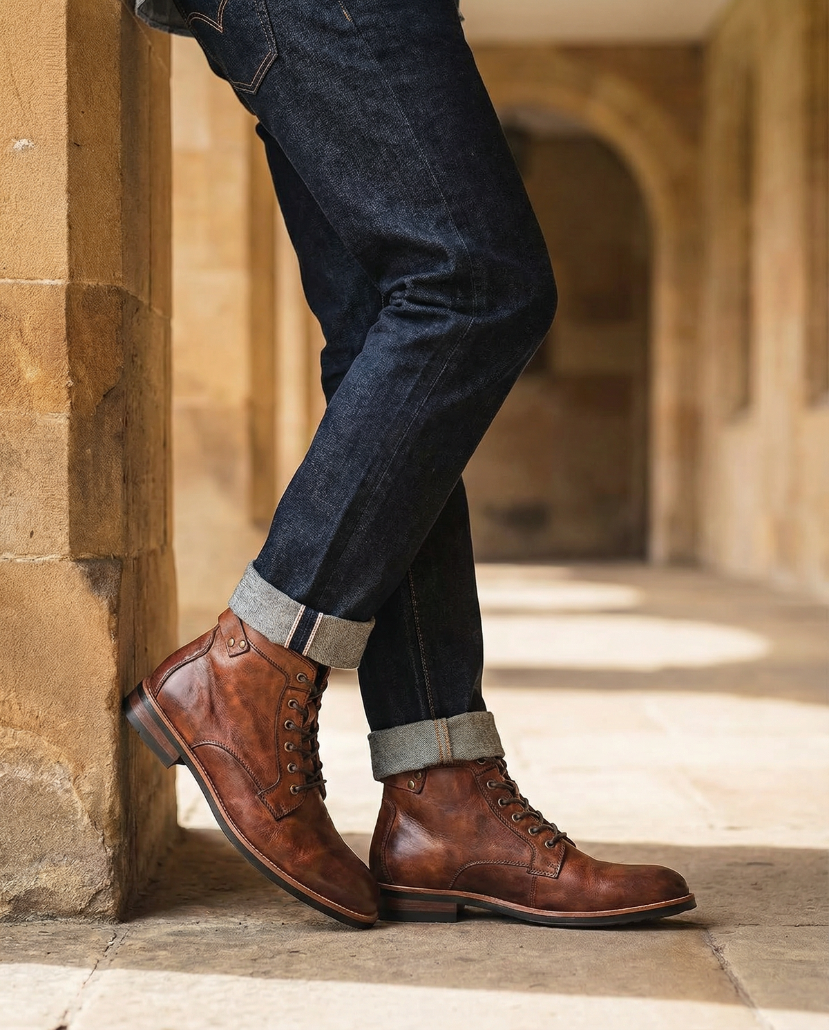 Herren Stiefel in Lederoptik für den Alltag