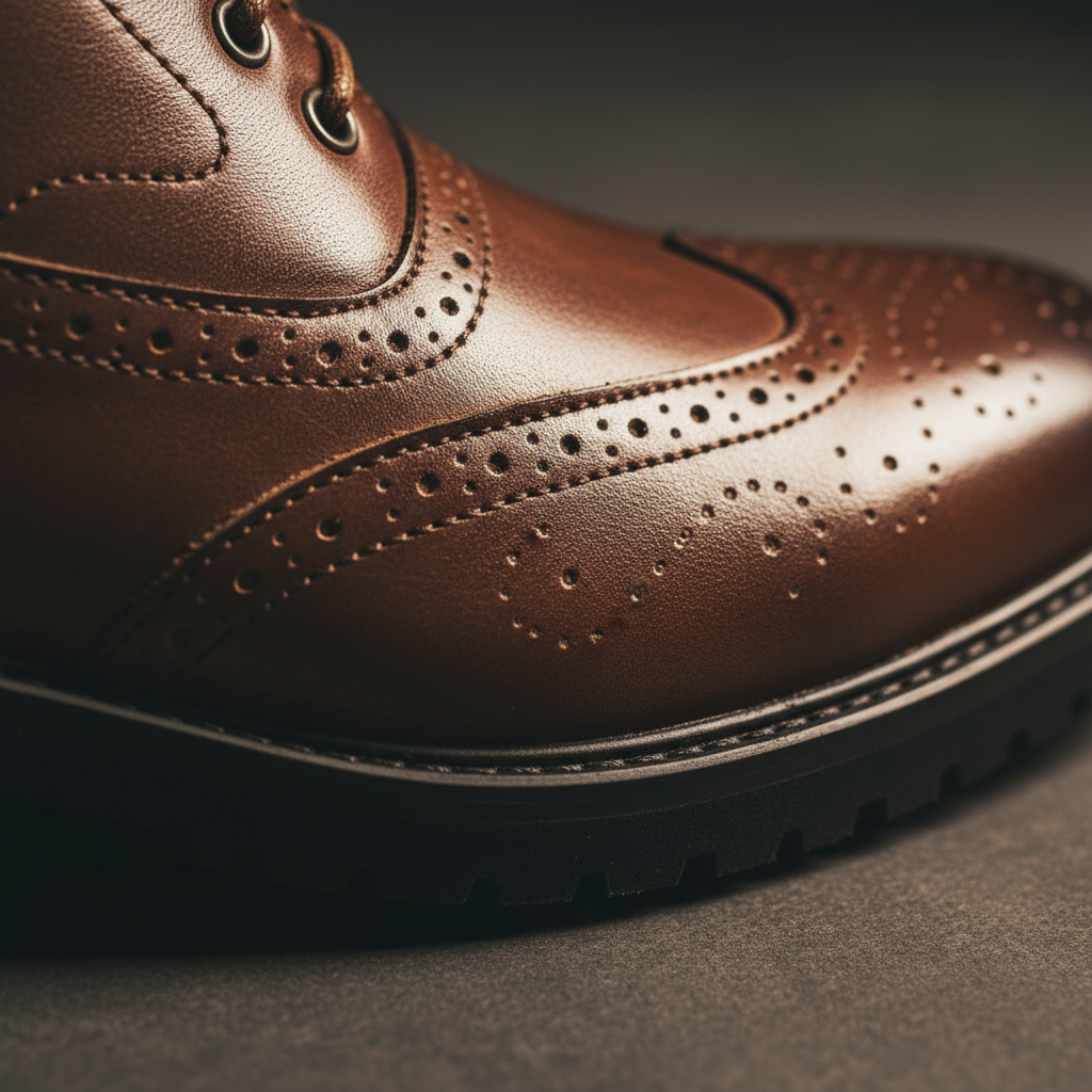 Herren Stiefel mit Broguing-Detail