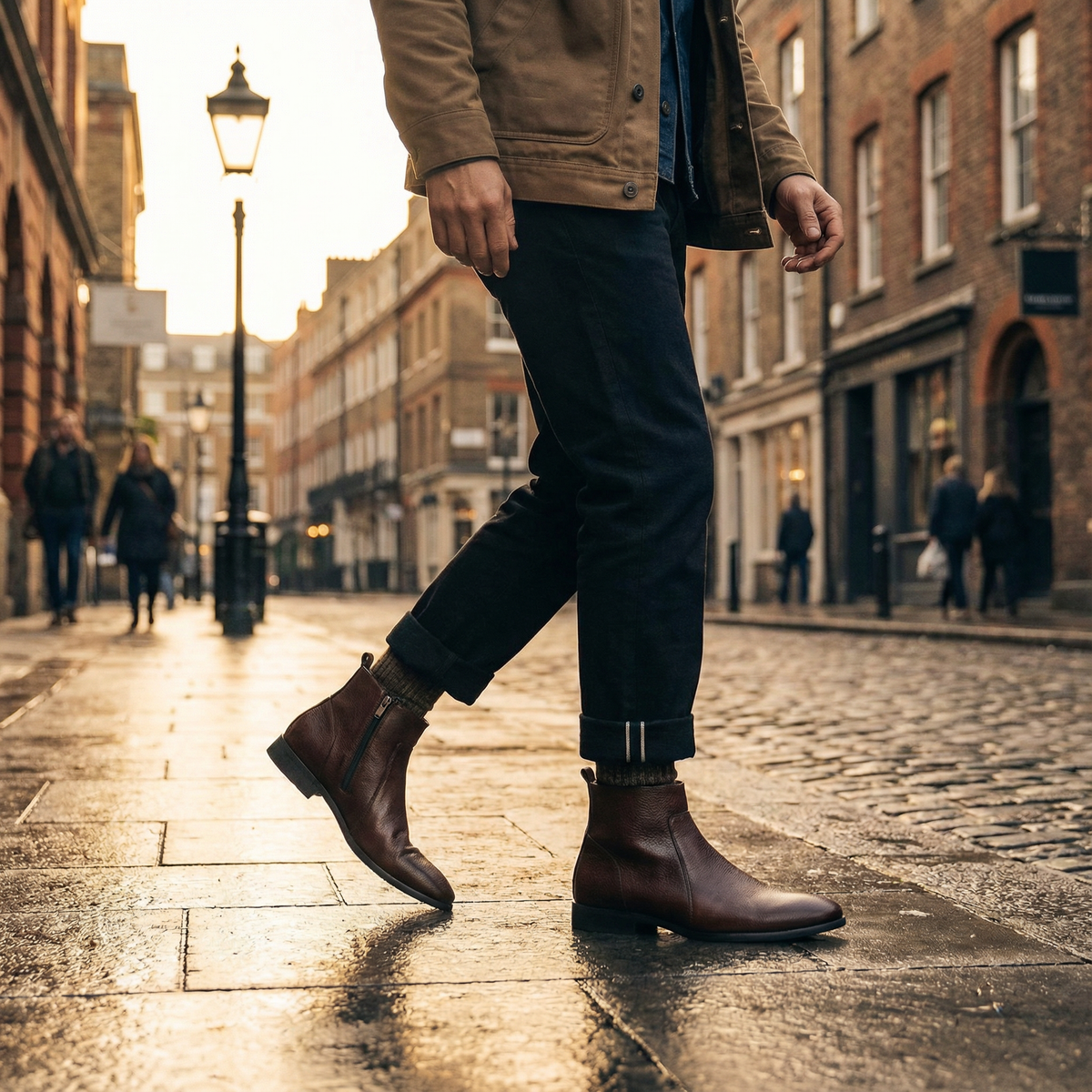 Herren Stiefel mit gepolstertem Innenfutter