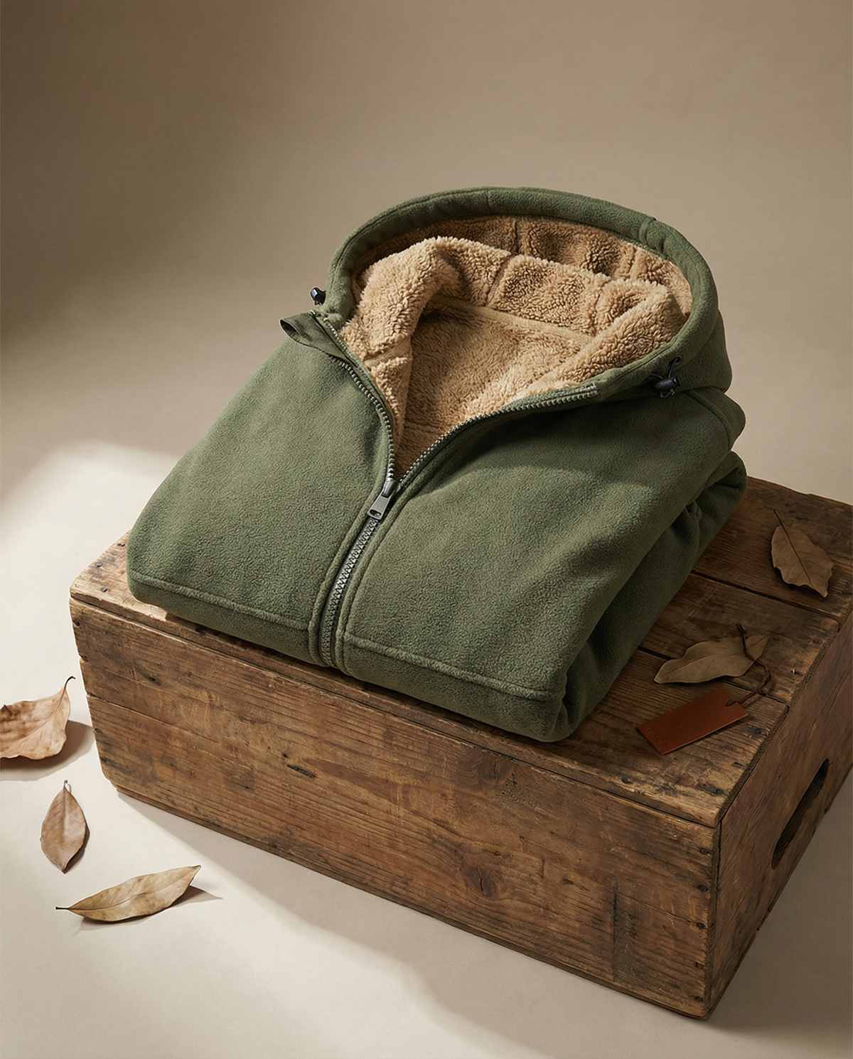 Herren Hoodie mit Fütterung und Reißverschluss