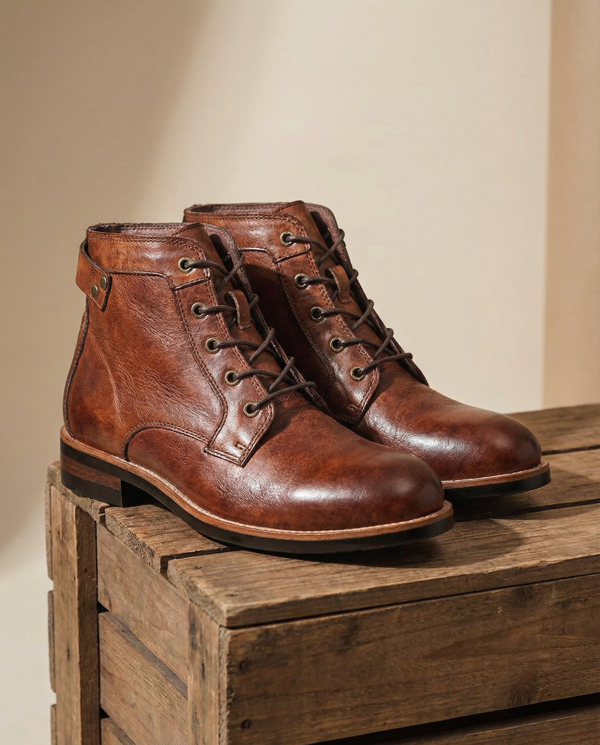 Herren Stiefel in Lederoptik für den Alltag