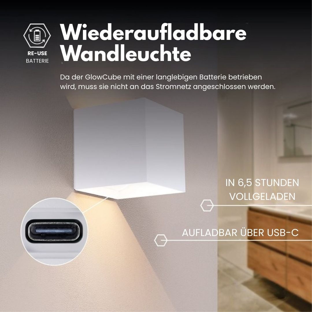 Kabellose LED Wandleuchte Minimalistisch Modern für Innen und Außen
