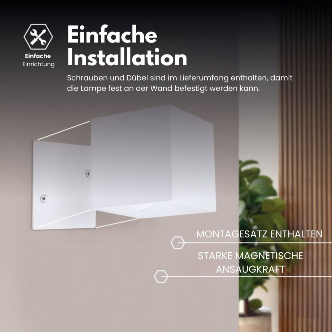 Kabellose LED Wandleuchte Minimalistisch Modern für Innen und Außen