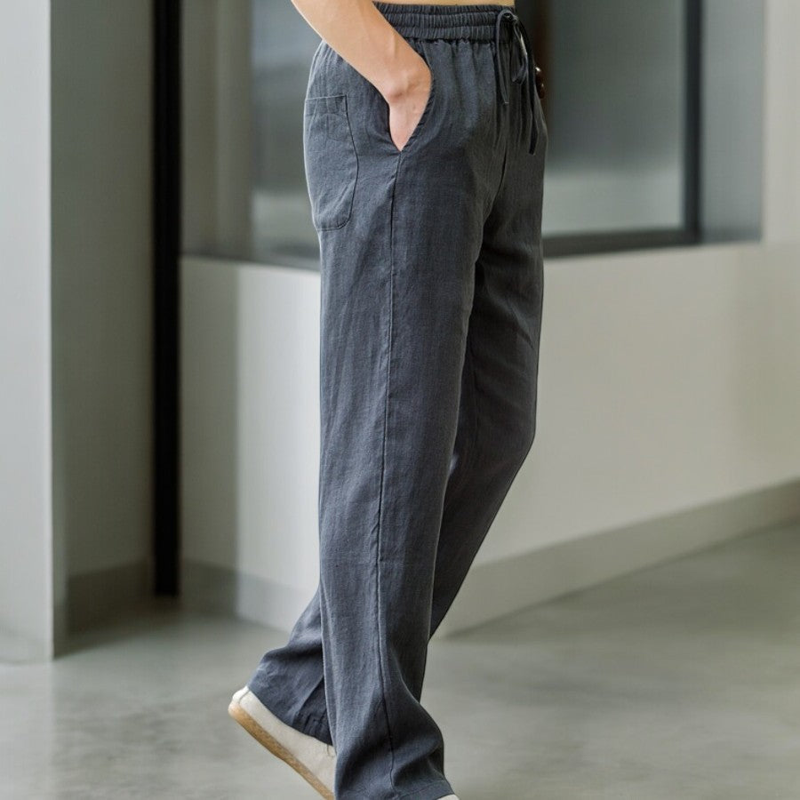 Palmara Hose aus Leinen mit elastischem Bund