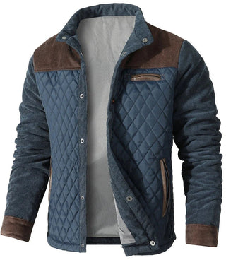 Gesteppte Herrenjacke Stehkragen Regular Fit Freizeit