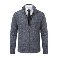 Strickcardigan Herren Regular Fit Freizeit Stehkragen Reißverschluss