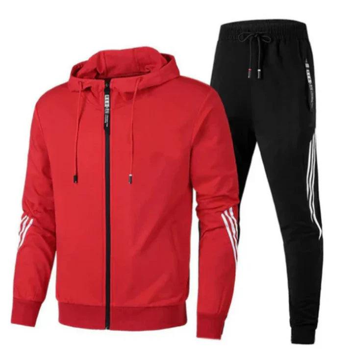 Trainingsanzug Herren Slim Fit Sport Freizeit Zweiteiler