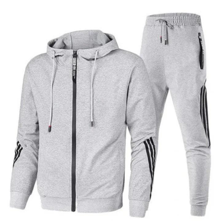 Trainingsanzug Herren Slim Fit Sport Freizeit Zweiteiler
