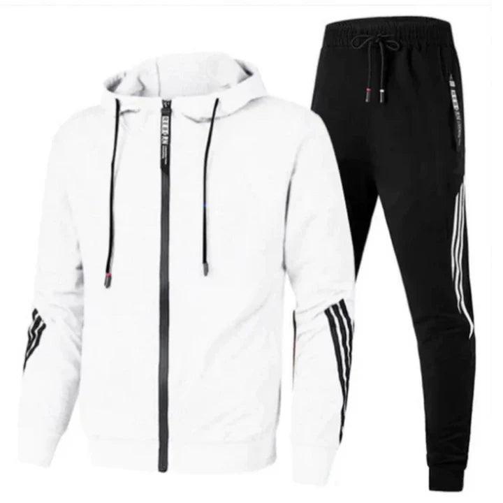 Trainingsanzug Herren Slim Fit Sport Freizeit Zweiteiler