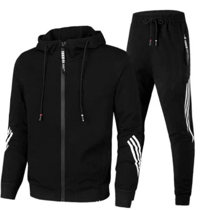 Trainingsanzug Herren Slim Fit Sport Freizeit Zweiteiler