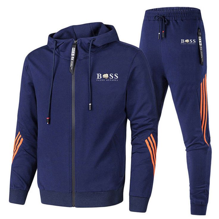 Trainingsanzug Herren Slim Fit Sport Freizeit Zweiteiler