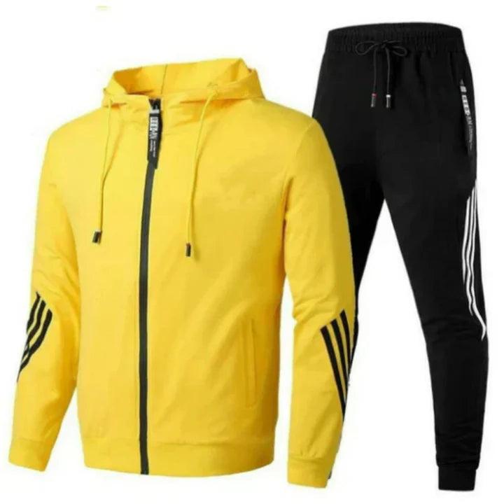 Trainingsanzug Herren Slim Fit Sport Freizeit Zweiteiler