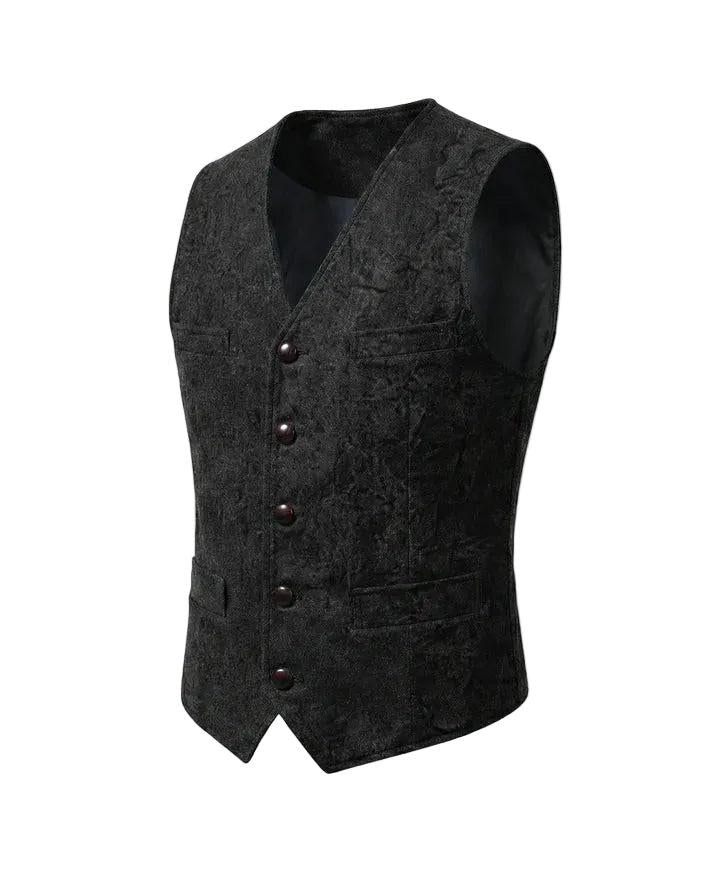 Weste Herren Regular Fit Freizeit V-Ausschnitt Knopfleiste