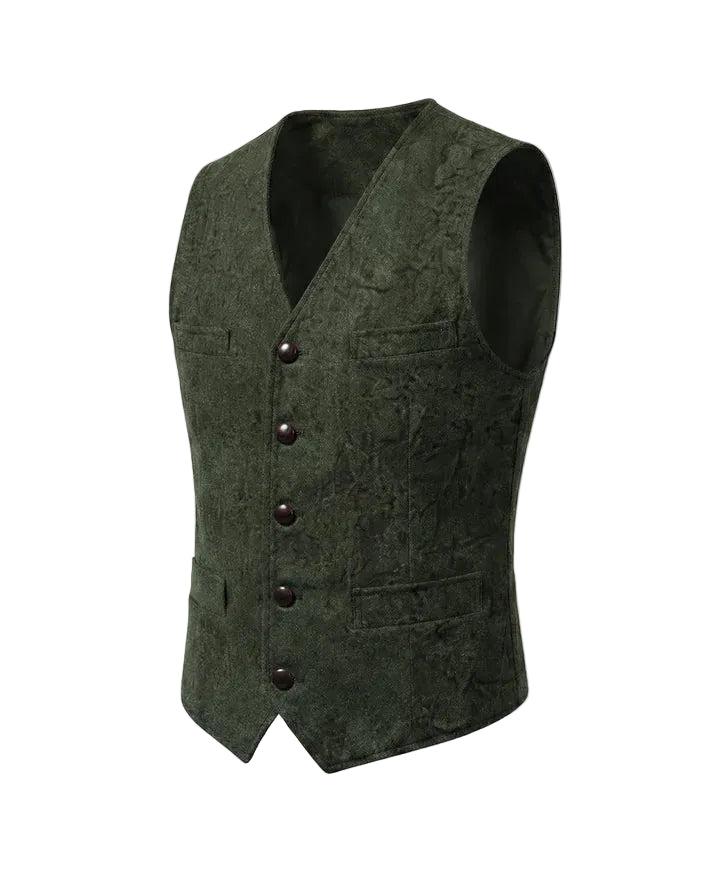 Weste Herren Regular Fit Freizeit V-Ausschnitt Knopfleiste