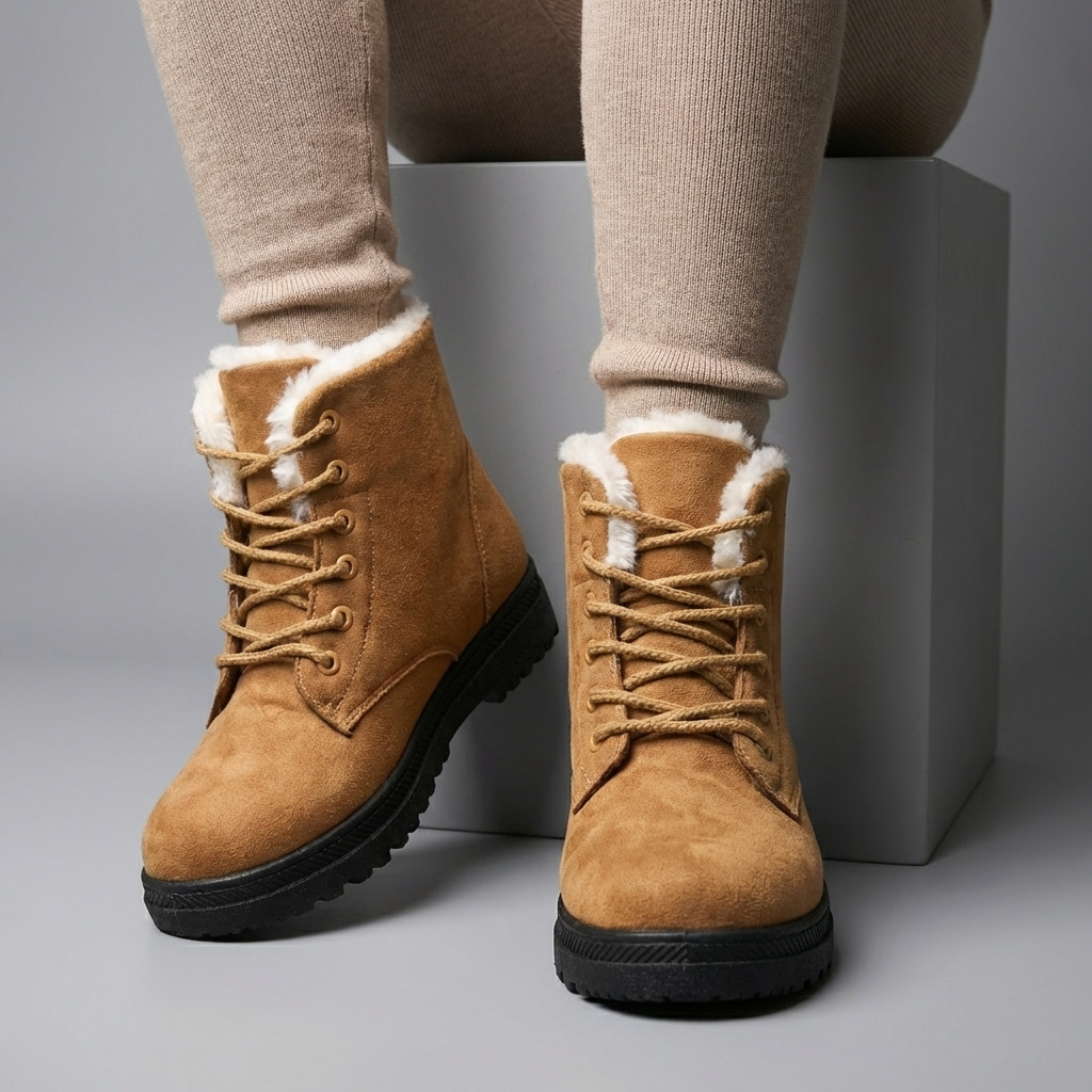 Damen Stiefeletten in Lederoptik mit schmalem Schaft