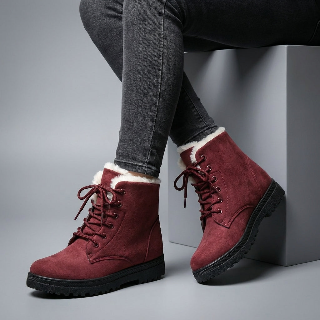 Damen Stiefeletten in Lederoptik mit schmalem Schaft