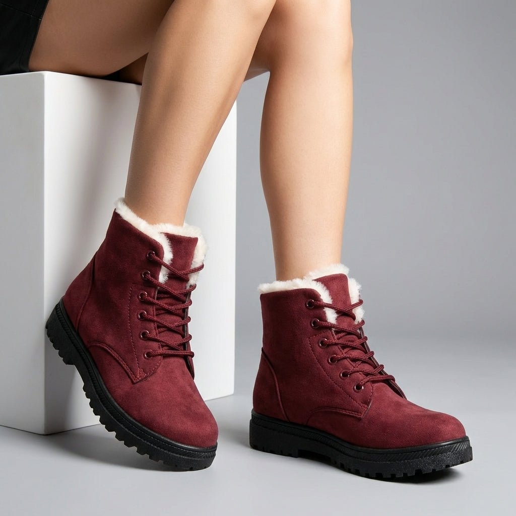 Damen Stiefeletten in Lederoptik mit schmalem Schaft